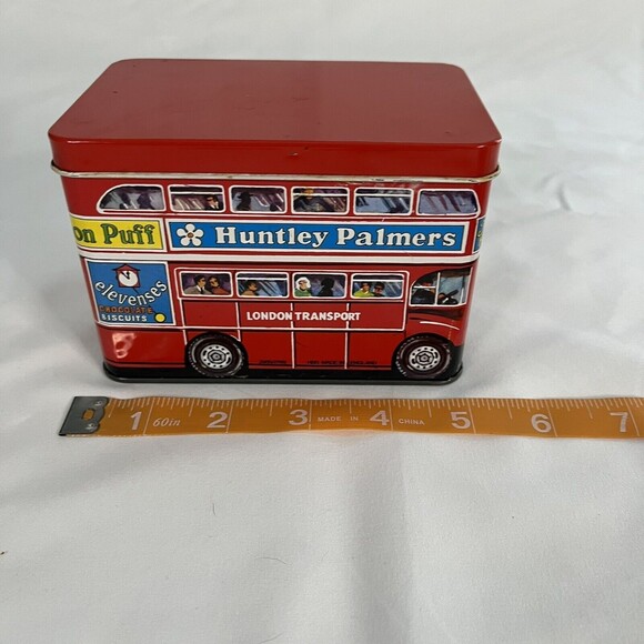 Huntley Palmers London Transport Double Decker Bus Miniature Biscuit Tin - Picture 9 of 11